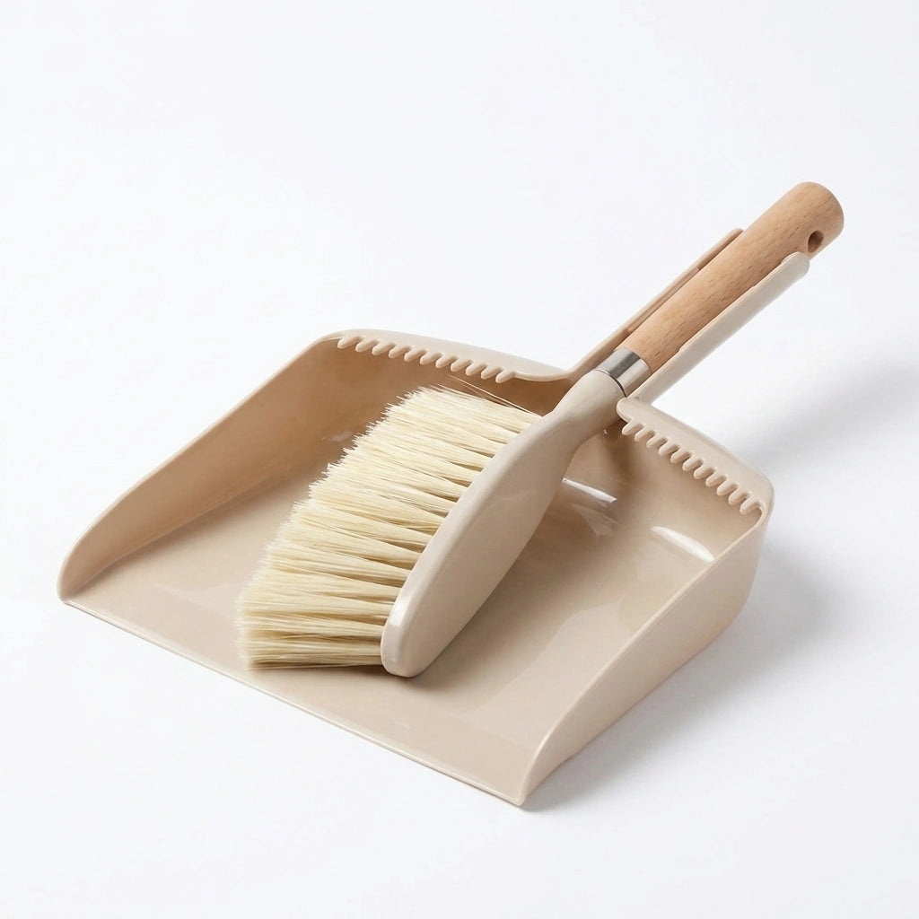 Wooden Mini Broom & Dustpan Set