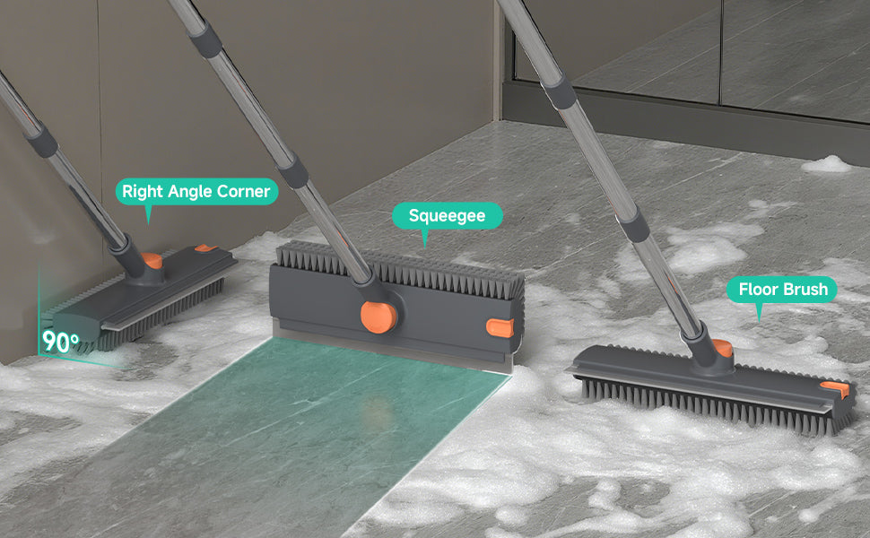 3-in-1 floor scrub brush modes